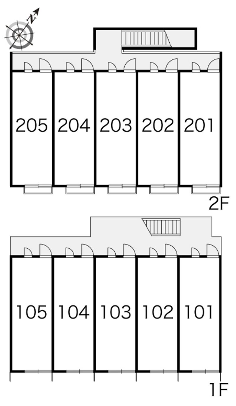 レオパレスハピネスⅡ 間取配置図