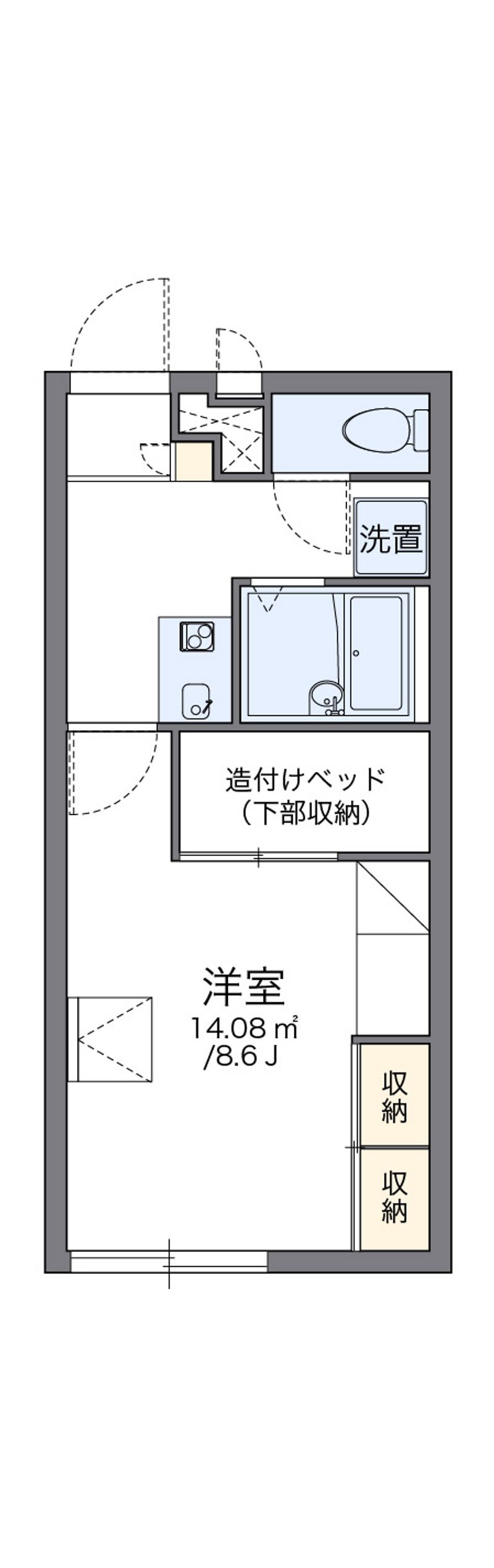 レオパレスＭ−１ 間取図
