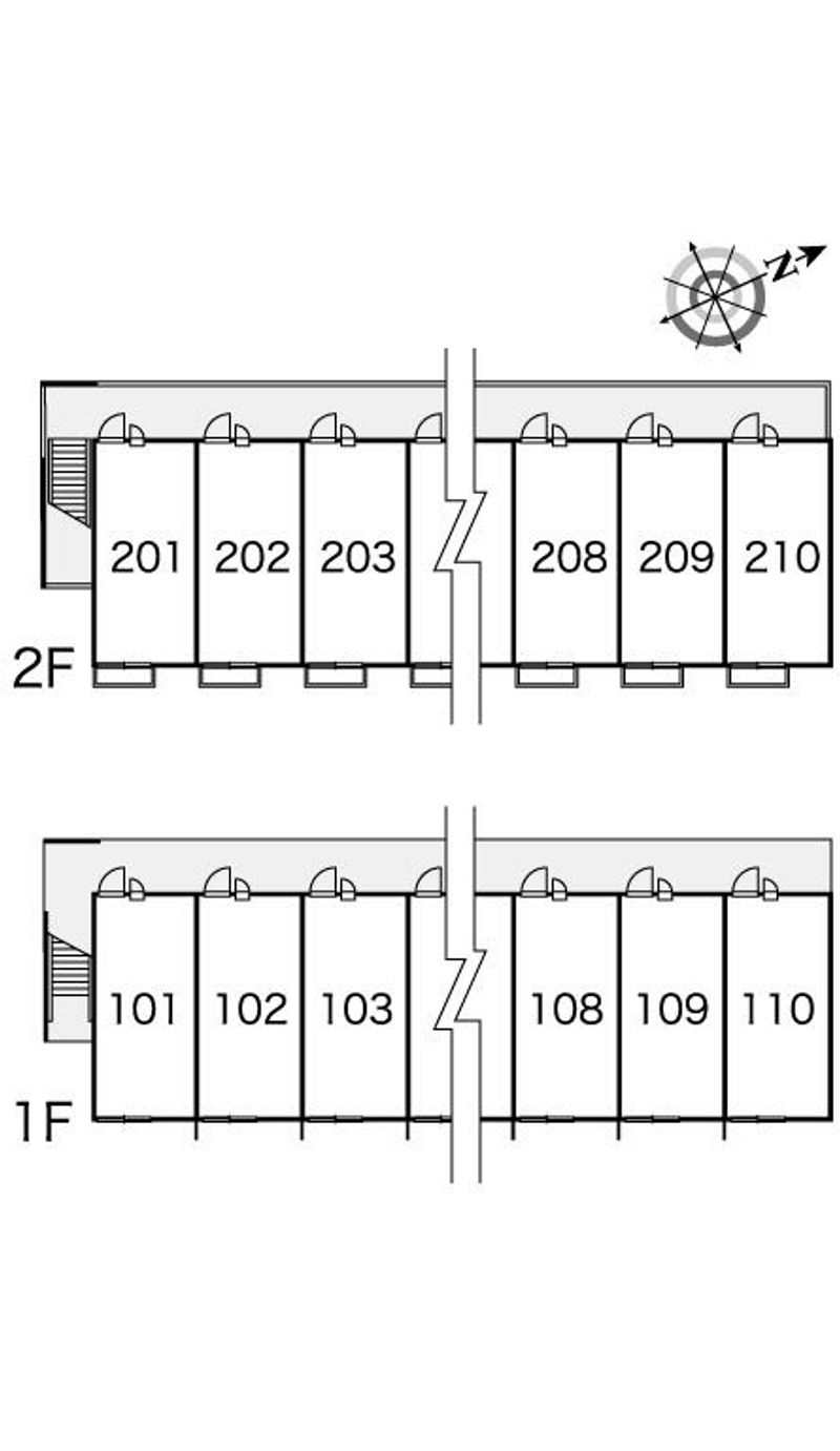 レオパレスコンフォートⅡ 間取配置図