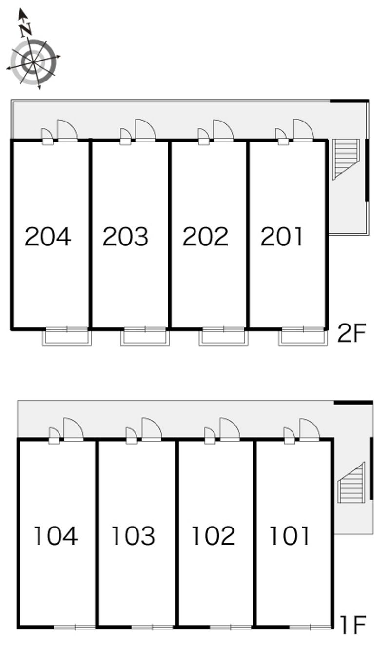 レオパレスポムール 間取配置図