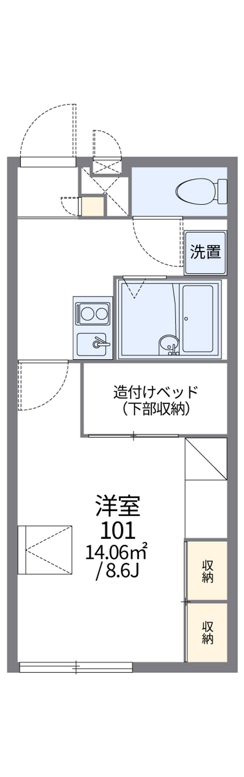 レオパレスＢｅｌ　Ａｉｒ　市原 間取図