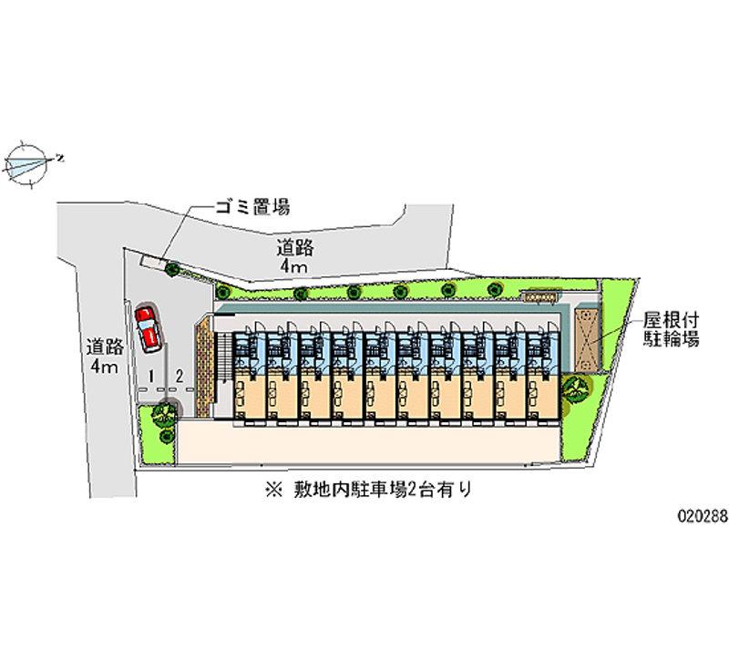 レオパレスコスモわたなべ 月極駐車場