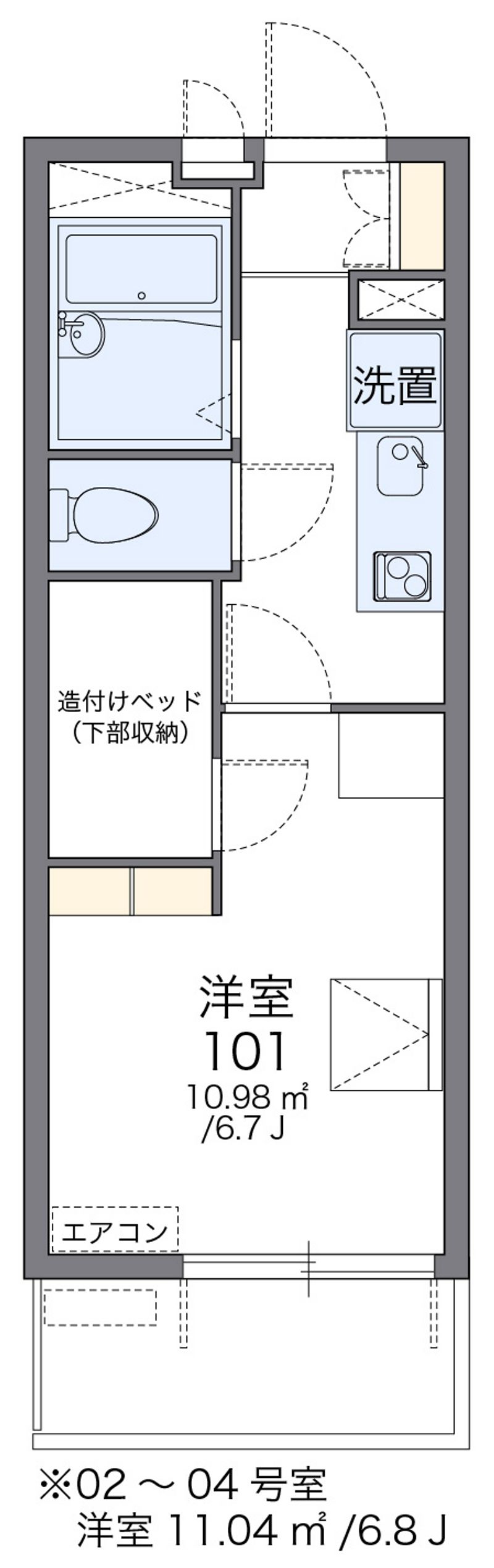 レオパレスセロームＡ 間取図