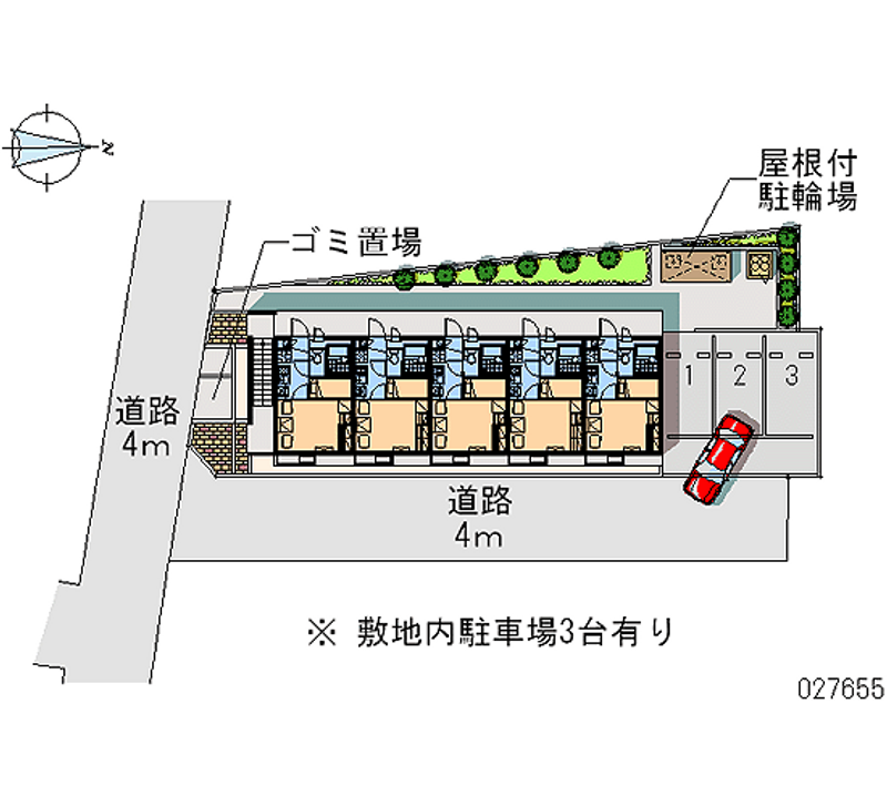 レオパレスエムケーズホーム 月極駐車場