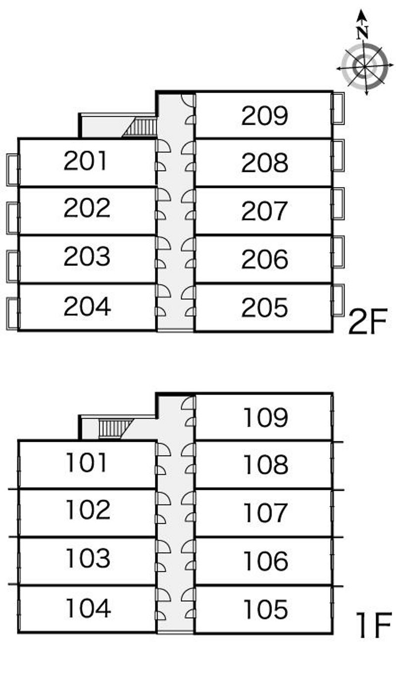 レオパレス北巽駅北 間取配置図