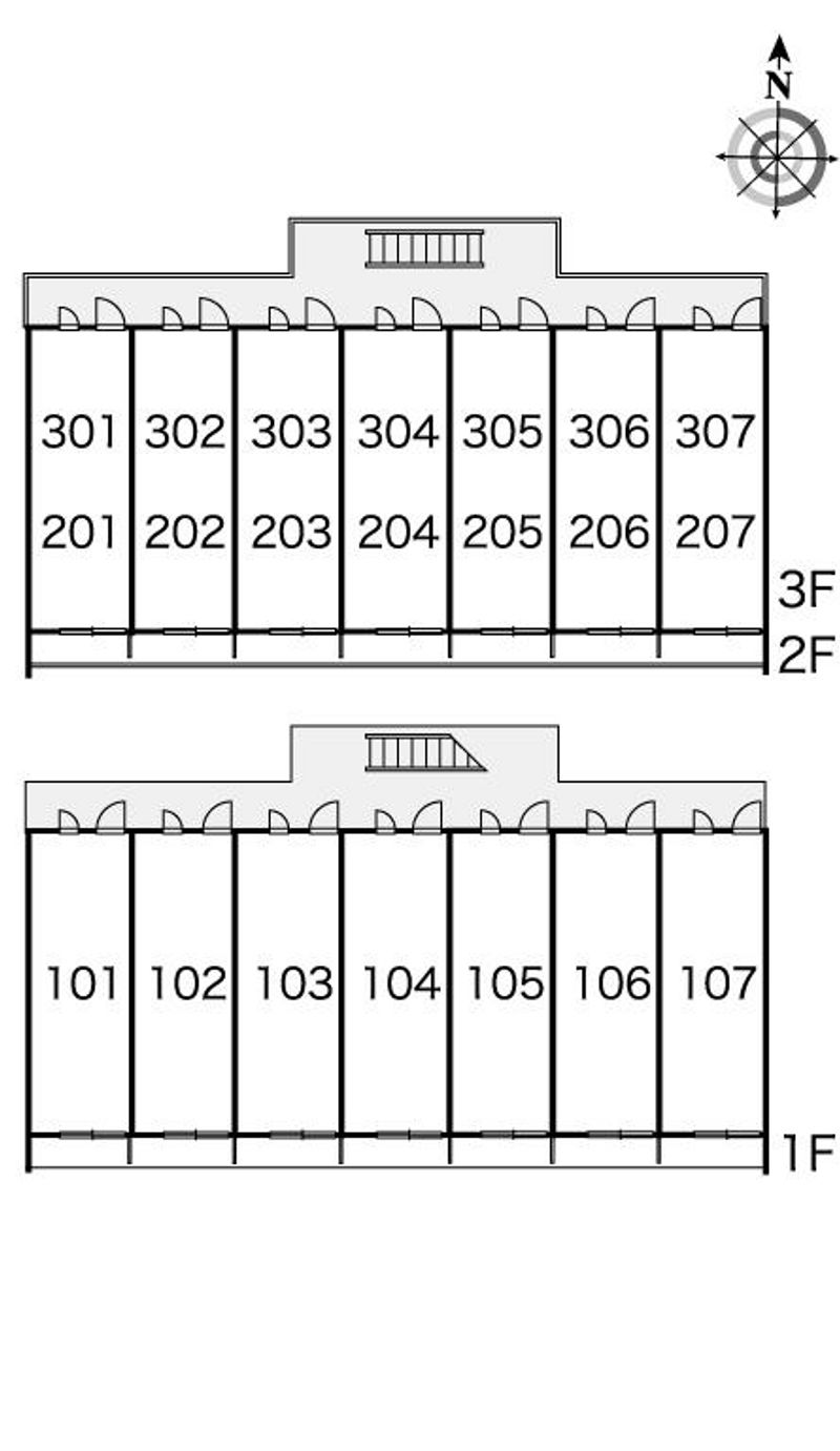 レオパレスドリーミー浜松 間取配置図