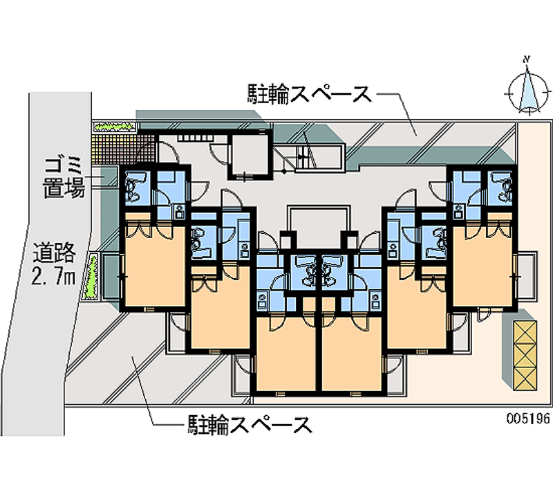 レオパレスＲＸ山科 区画図