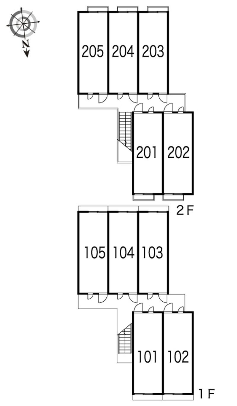 レオパレスみかげ 間取配置図