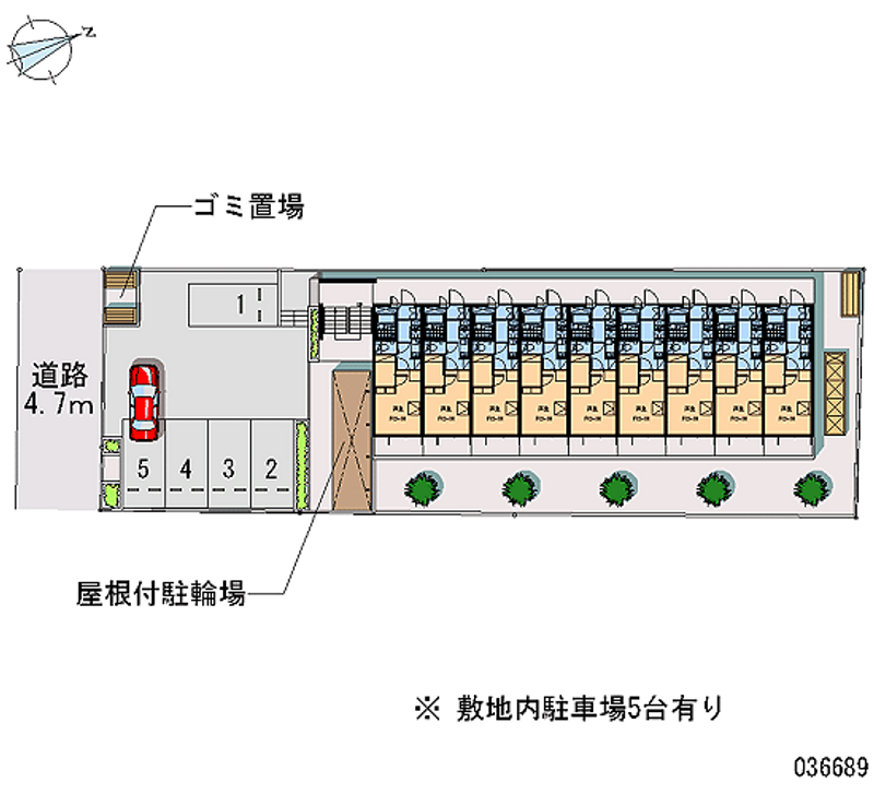 レオパレスシマザキ 月極駐車場