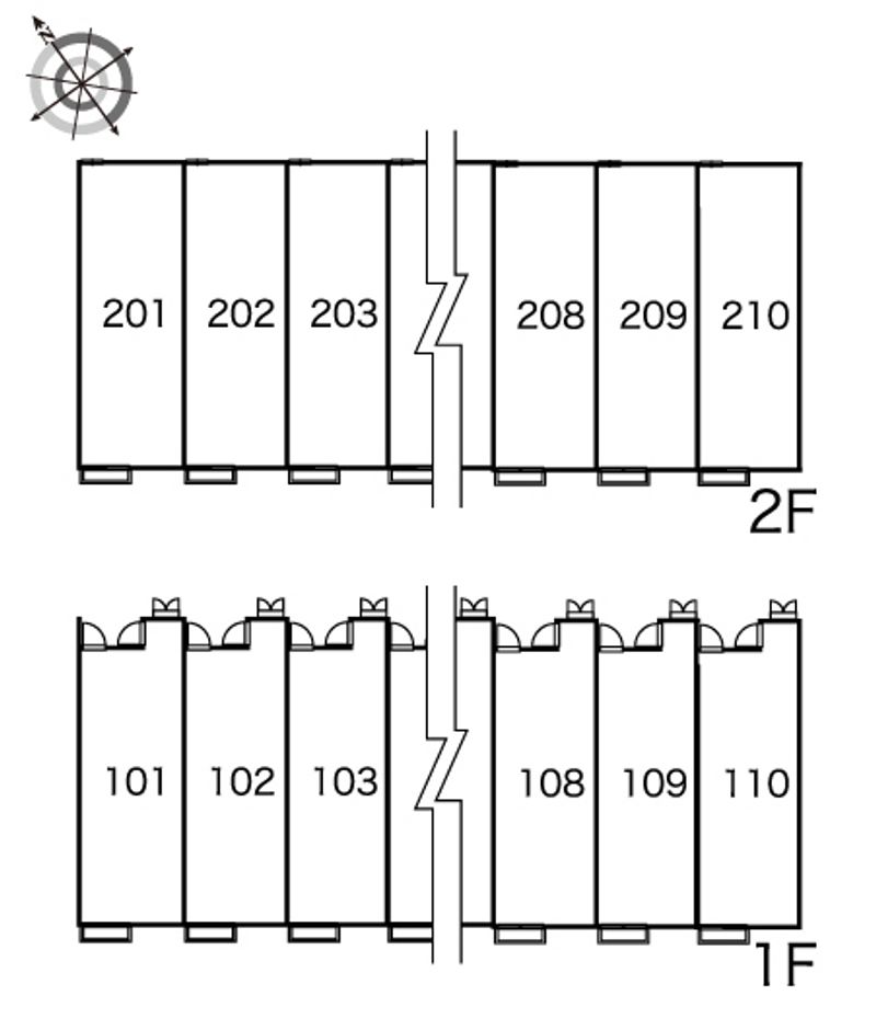 レオパレスパーシモン 間取配置図