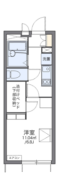 レオパレスサンフラワーＡ 間取り図