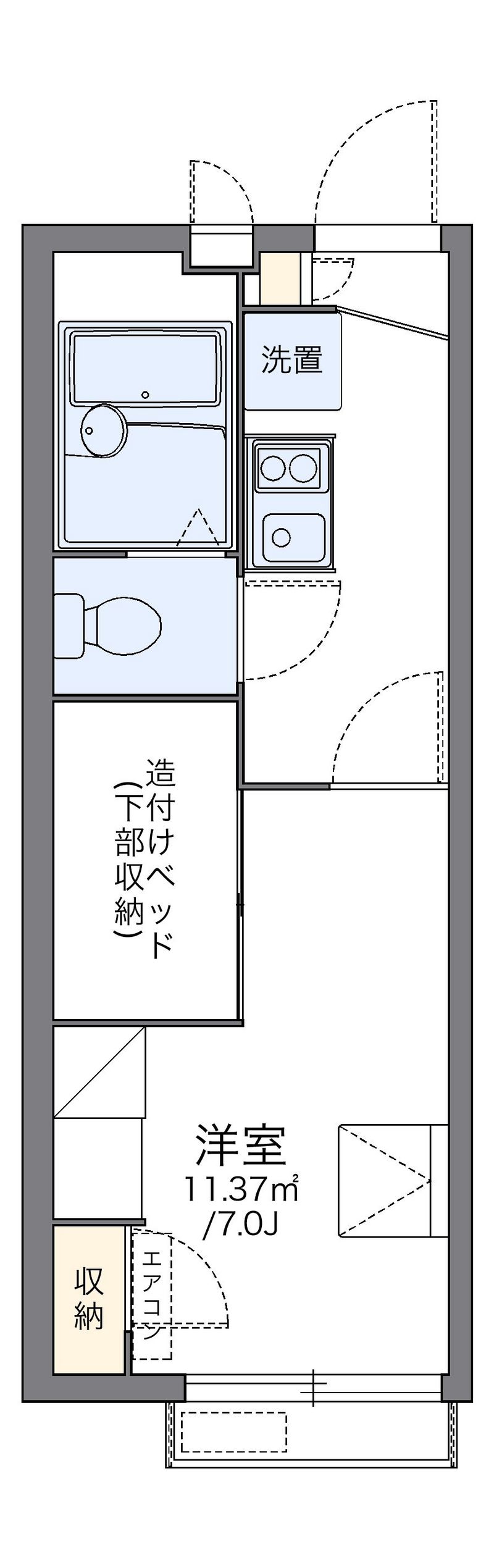 レオパレス森小路 間取図