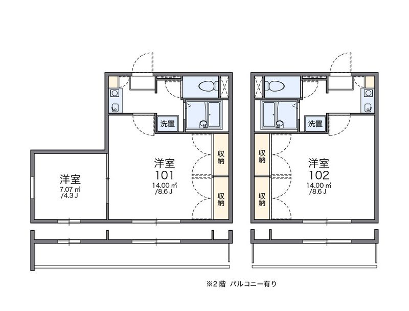 レオパレスリバティー１ 間取図