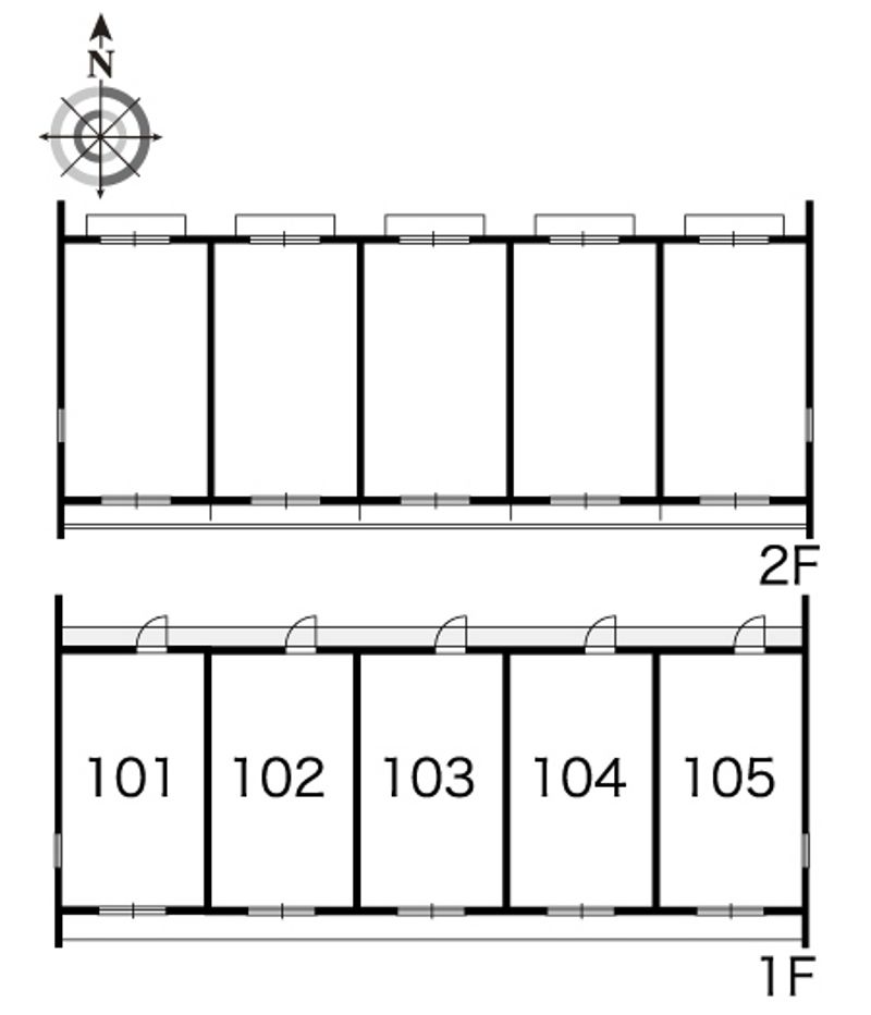 レオパレスサナロＡ 間取配置図