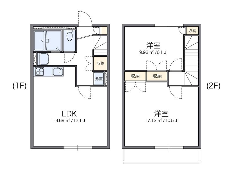 レオパレス中井町１ 間取図