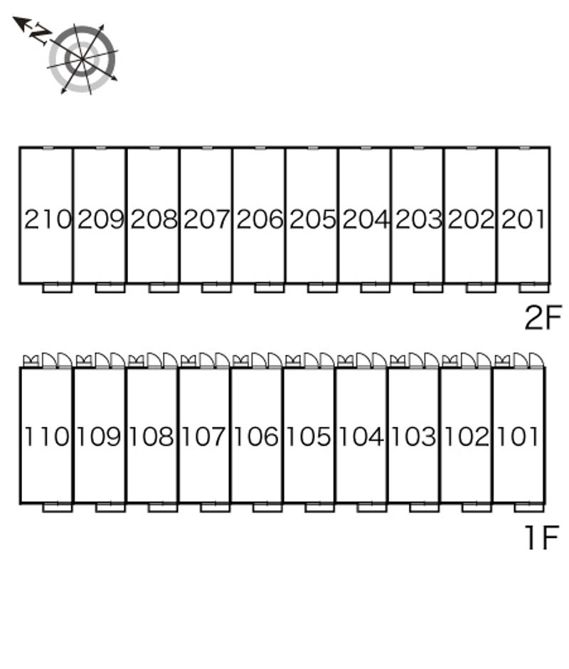 レオパレスＫＯＳＭＯＳ 間取配置図