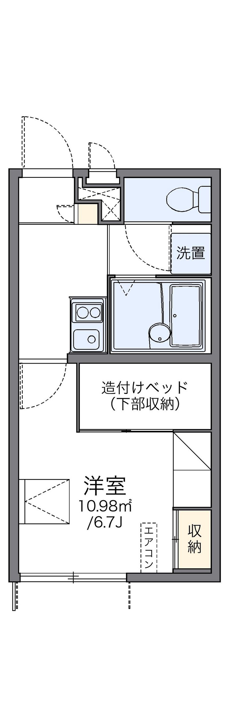 レオパレス野崎通Ｂ 間取図