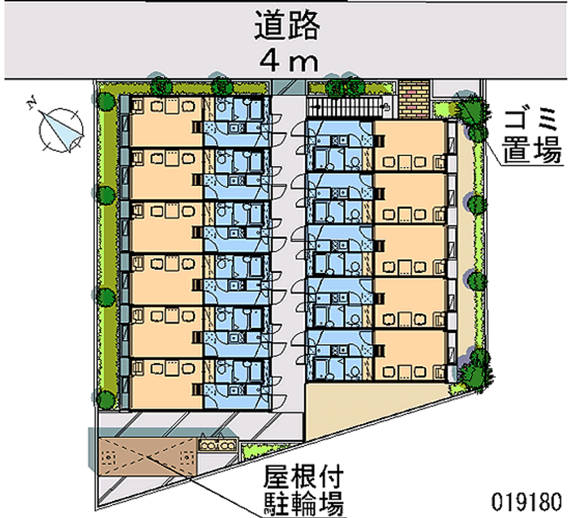 レオパレスプルミエール新屋敷 区画図