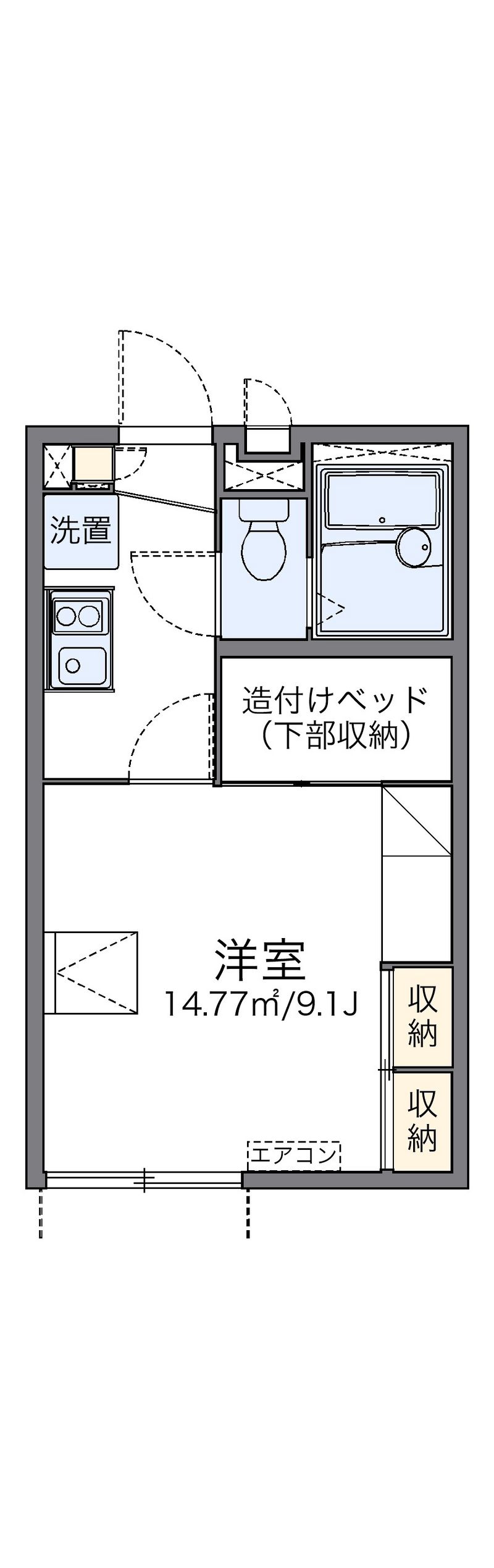 レオパレスアムールコート 間取図