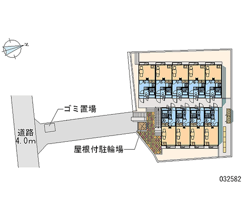 レオパレスメゾンドウエスト 区画図