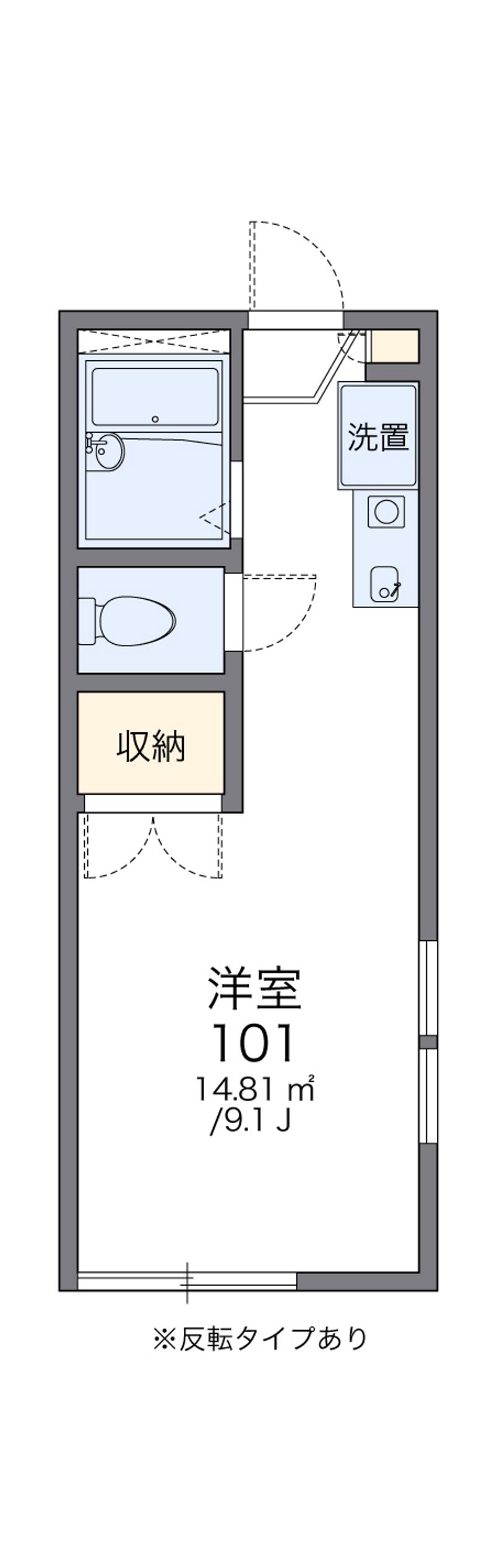 レオパレストダワンルームハイツ 間取図