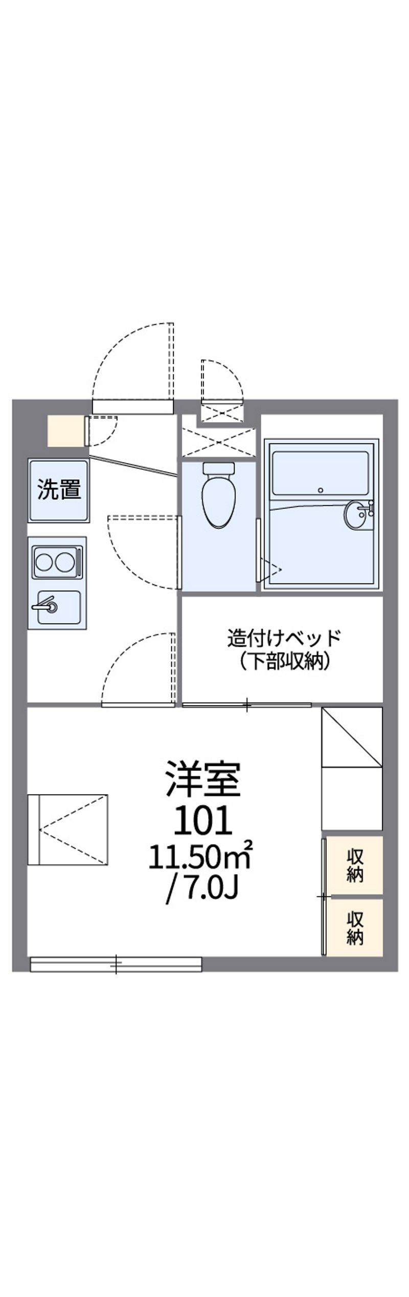 レオパレスクレマチスＡ 間取図