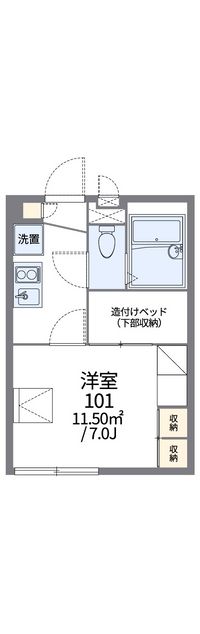 レオパレスクレマチスＡ 間取り図