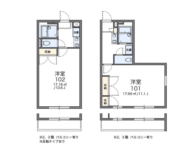 レオパレス建山弐番館 間取図