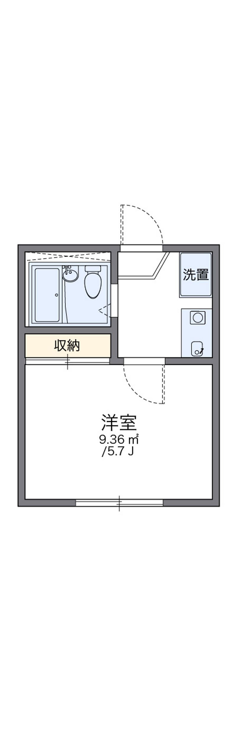 レオパレス美与志 間取図