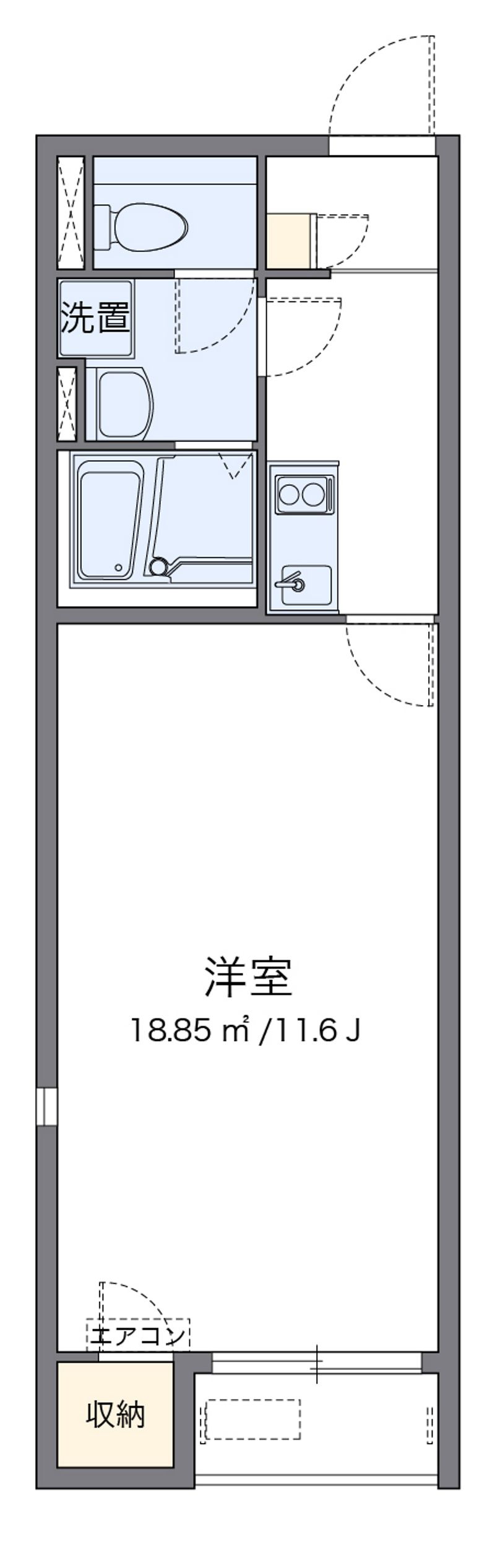 レオネクストｇｒａｃｅＫ 間取図
