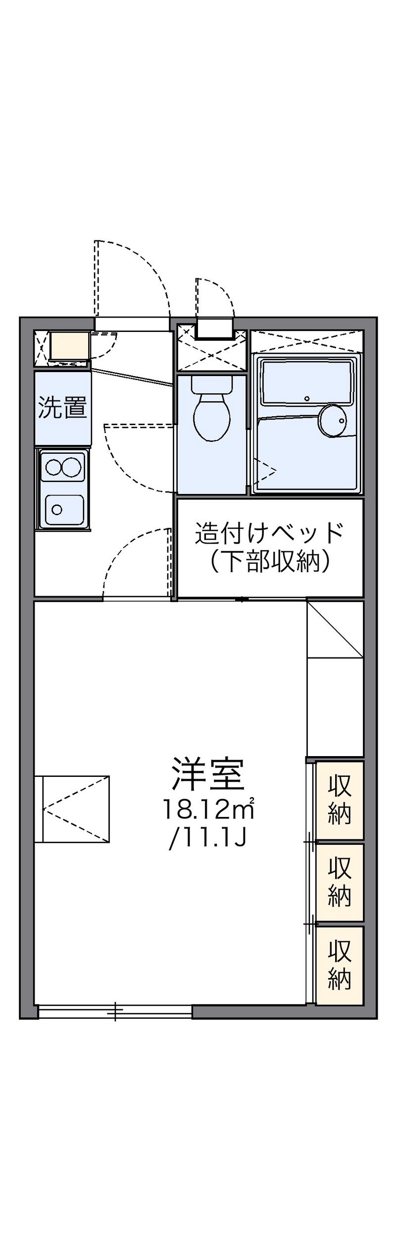 レオパレスしまた 間取図