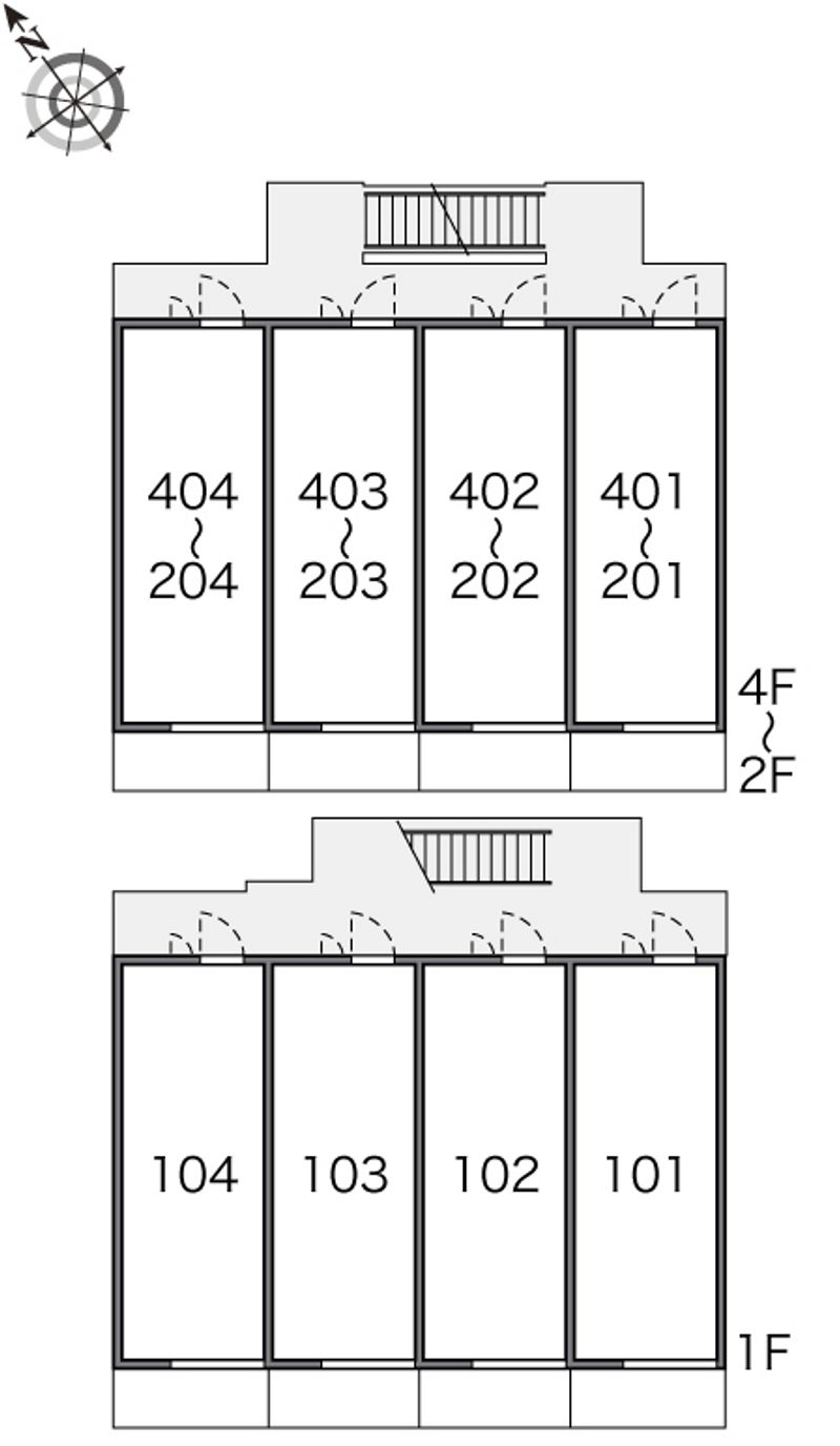 レオパレスウォーターウェーブ 間取配置図