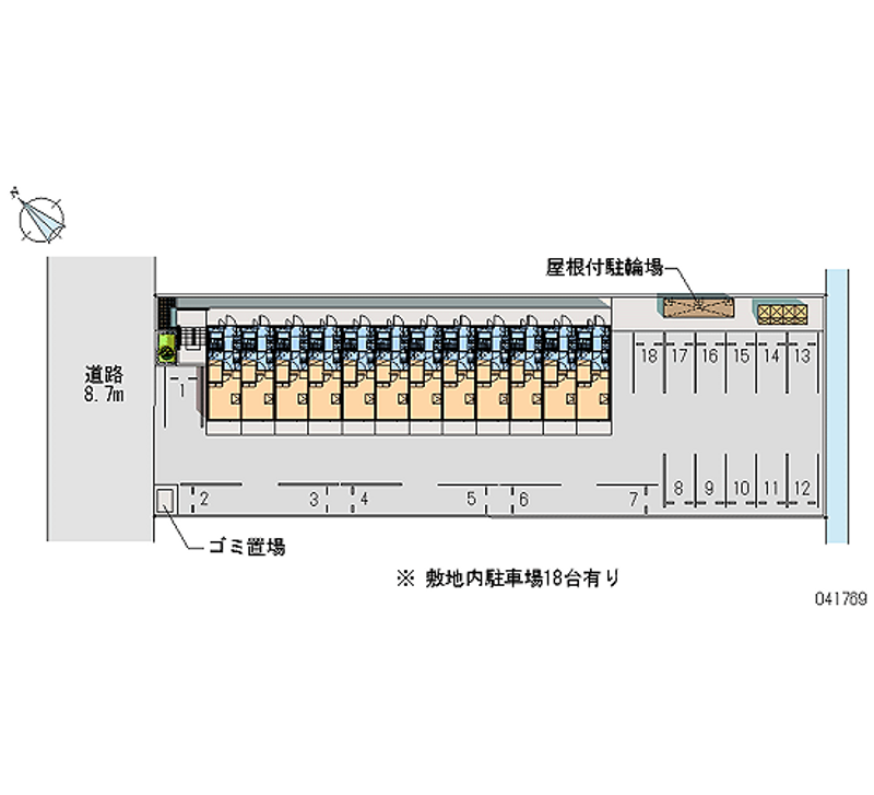 レオパレスパークタウン北斗 区画図