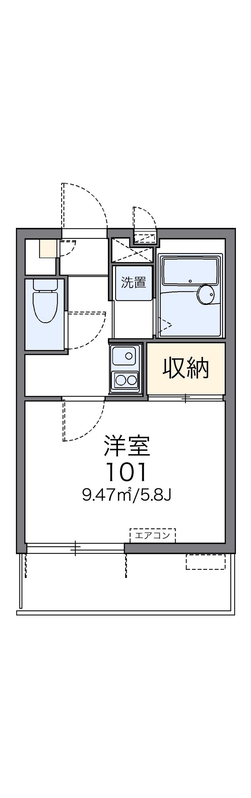 レオパレスＫＩＹＯＫＡＷＡⅡ 間取図