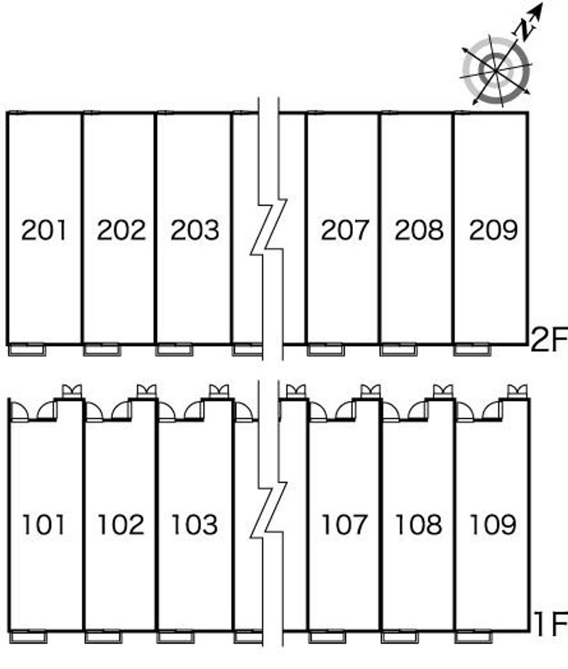 レオパレスブラントン　スクエア 間取配置図