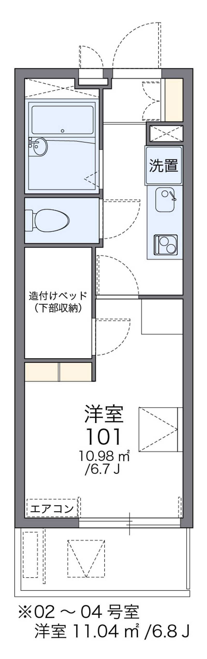 レオパレス雅 間取図