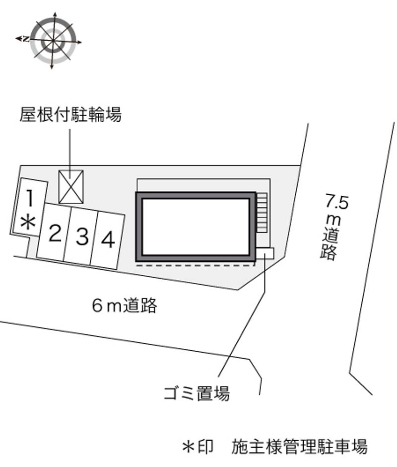 レオパレス札幌Ａ棟 配置図