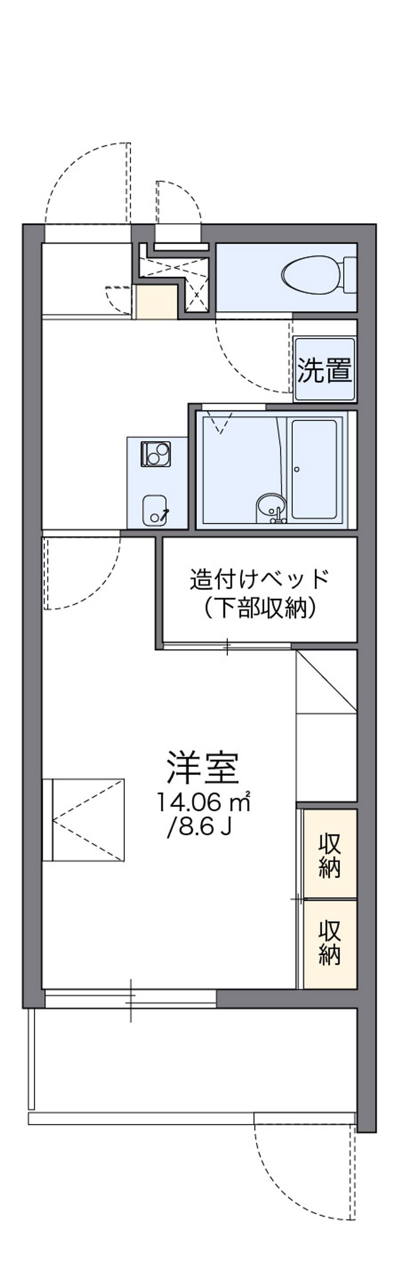 レオパレスエクレール福井 間取り