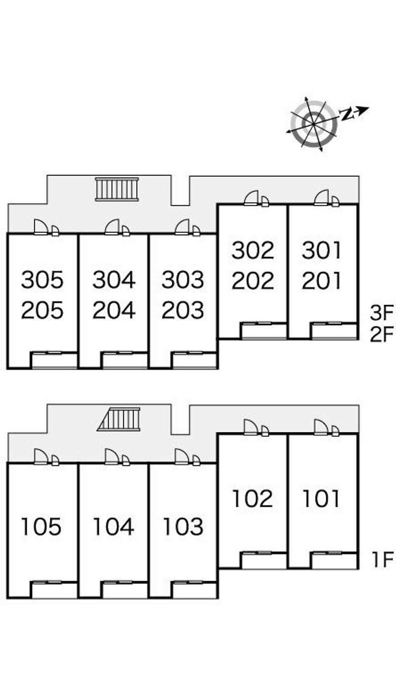 レオパレスコスモスカイⅡ 間取配置図