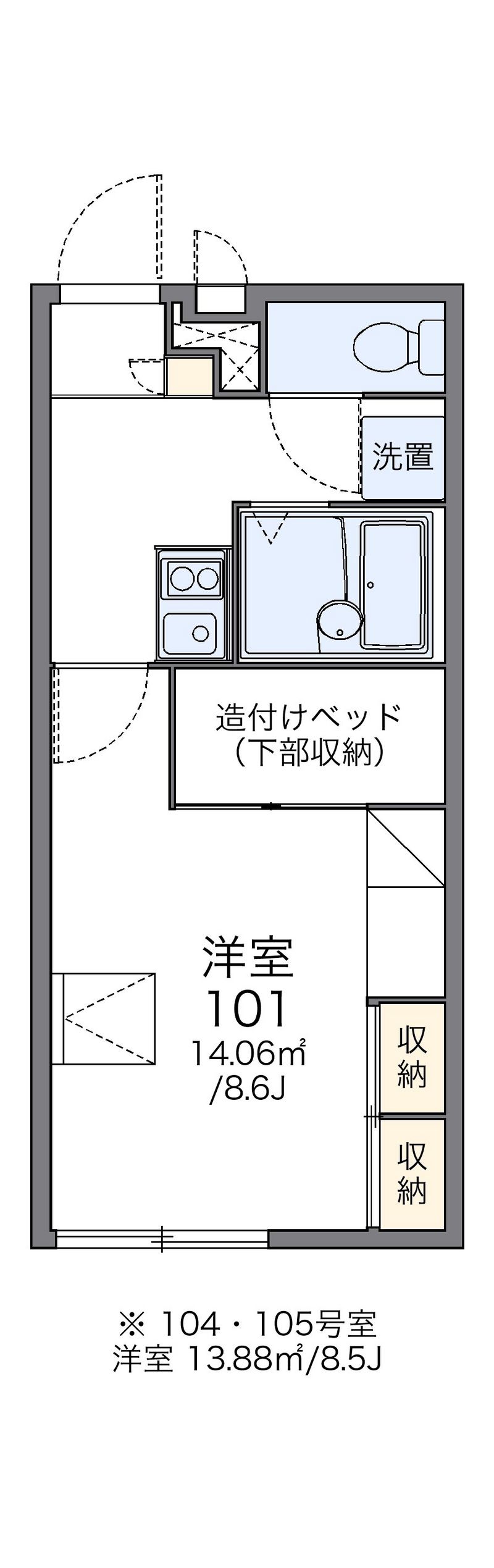 レオパレスイーストヒル 間取図