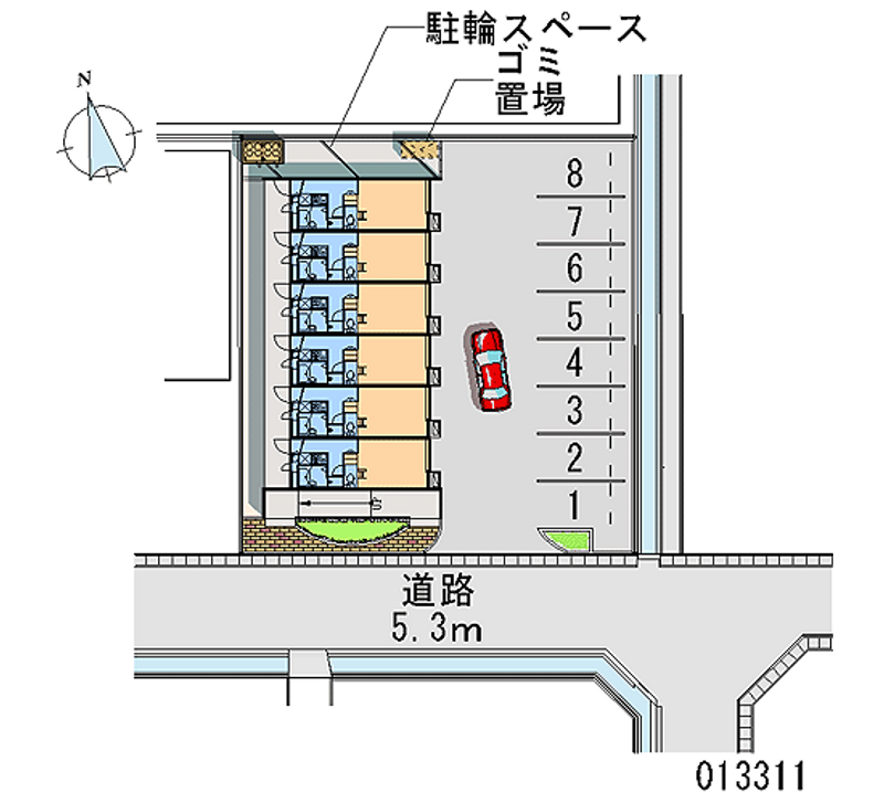 レオパレスルミエール 区画図