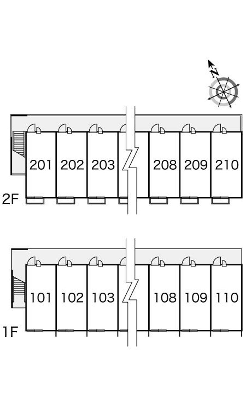 レオパレスミュニＡ 間取配置図