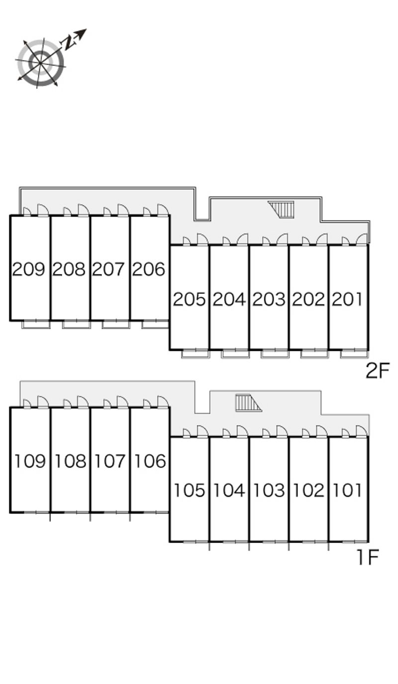 レオパレス寛 間取配置図