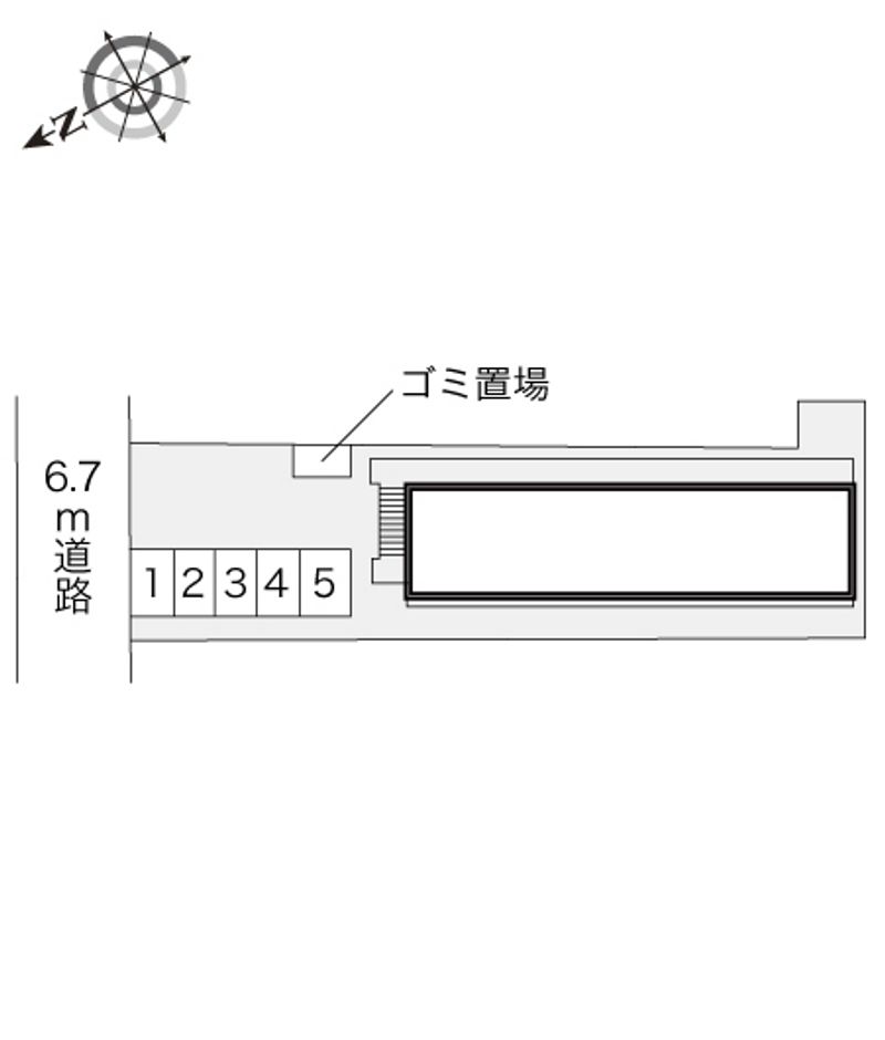 レオパレスもくむく公園前 配置図