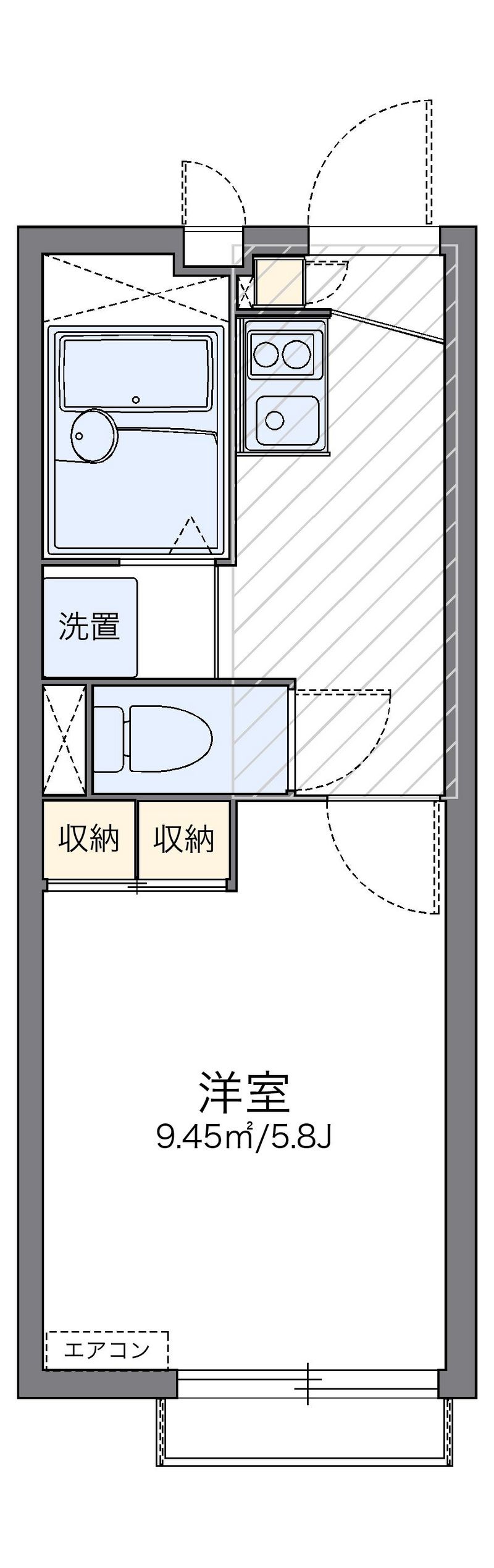レオパレスドミール　別府 間取図