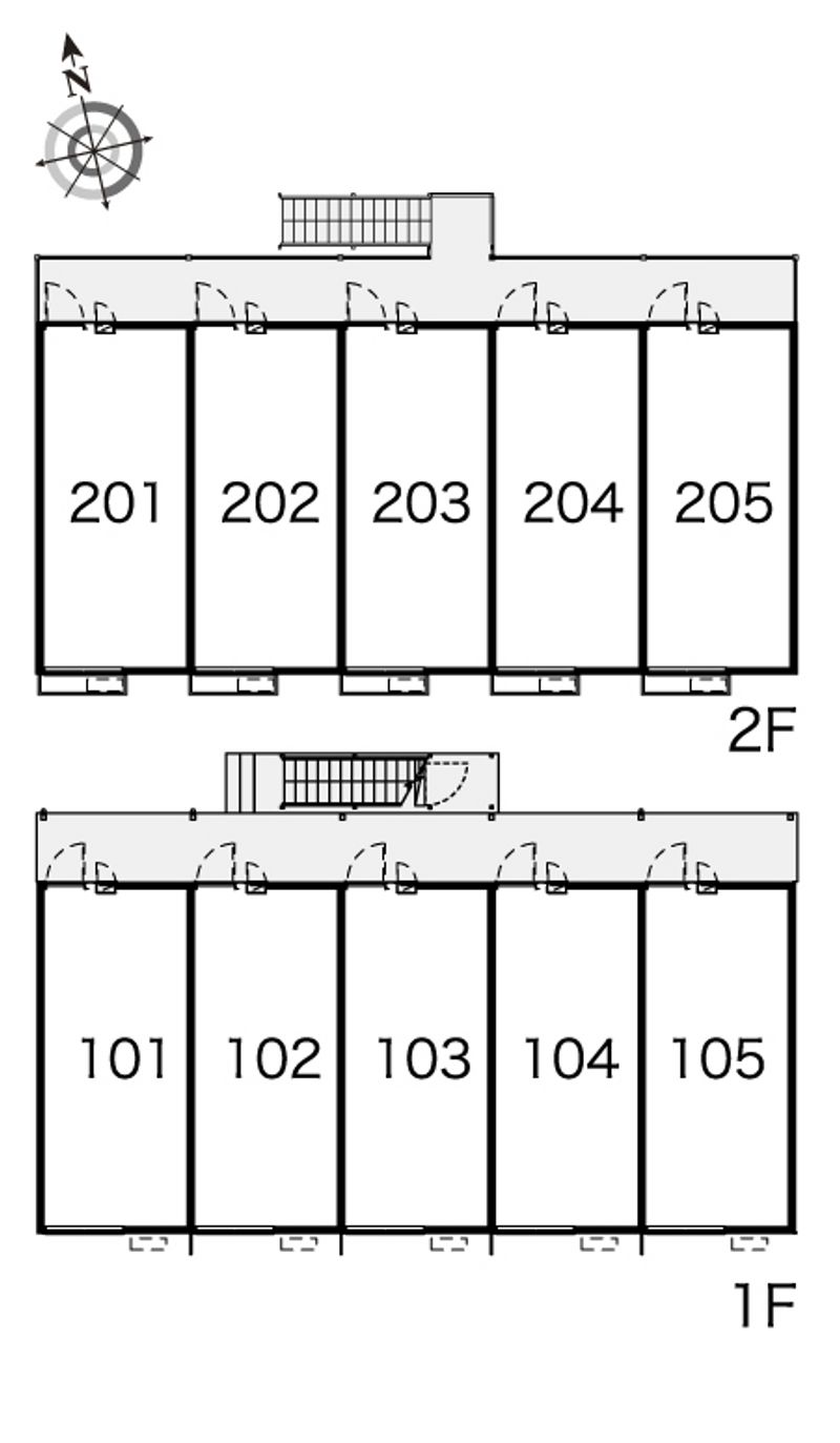 レオパレス宮ノ前１号棟 間取配置図