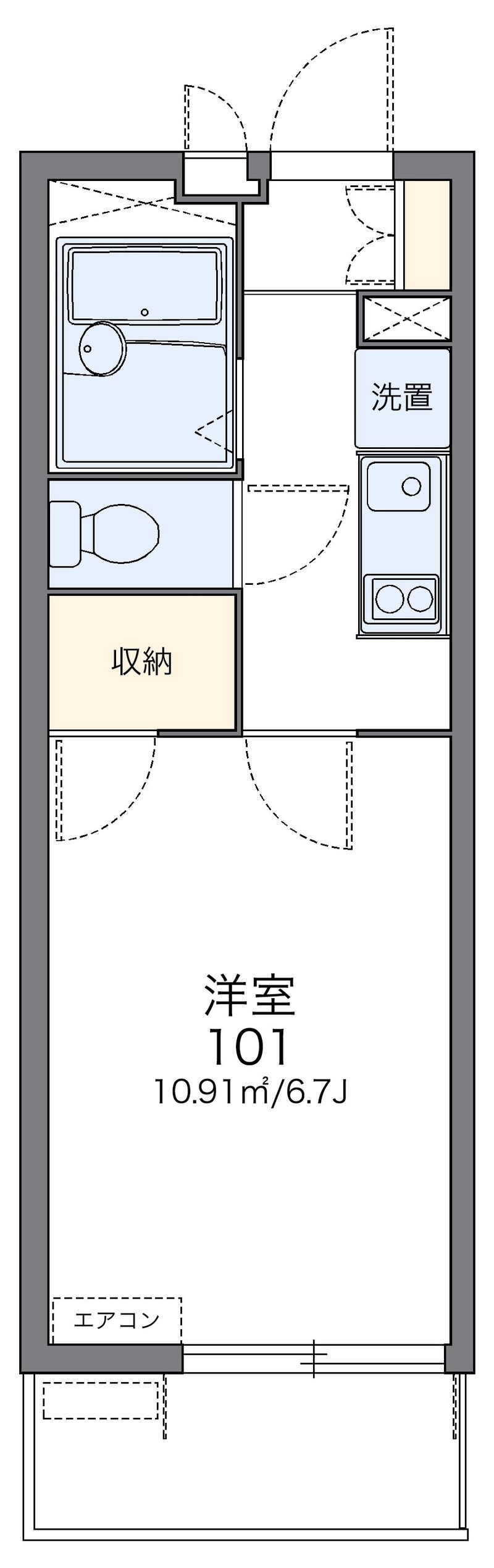 レオパレスブルファーニⅡ 間取図