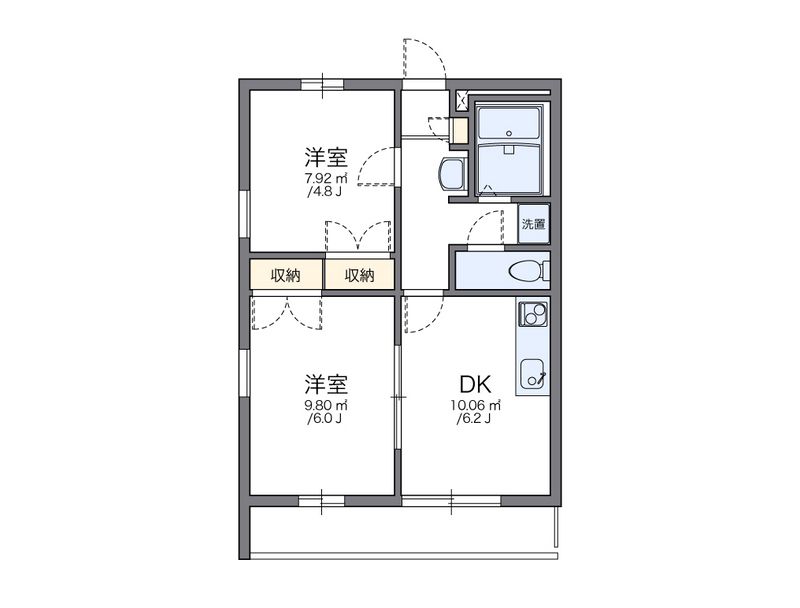 レオパレスＩＺＵＭＩ　Ⅰ 間取図