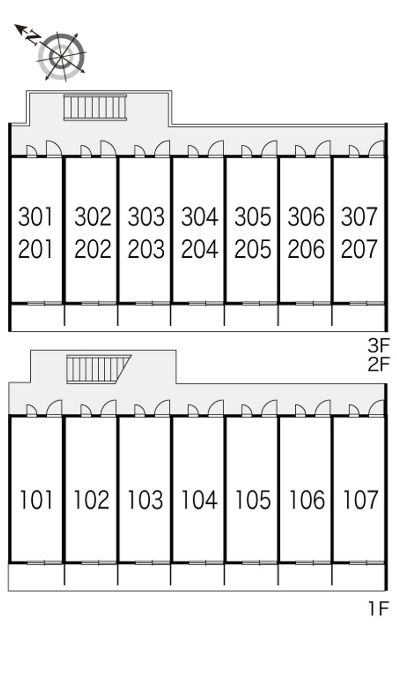 レオパレスウィンディア 間取配置図