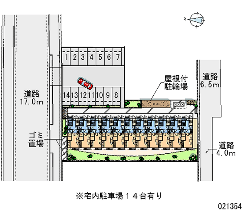 レオパレスノース　ストリート 月極駐車場